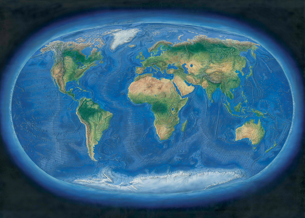 harta plastifiata lumea panoramica 160 x 120cm baghete lemn stiefel