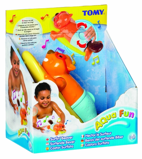 Castor cu placa de surf TOMY Bath Toys -Aqua Fun