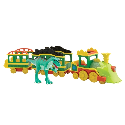 Laura si tren cu lumini si sunete TOMY Dino Train