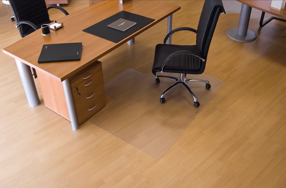 protectie podea pentru suprafete dure forma l 150 x 120cm rs office ecogrip