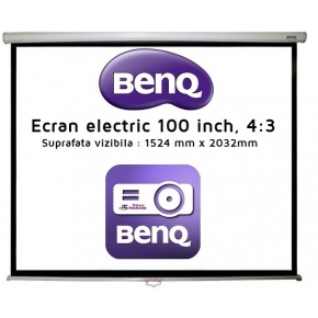 ecran de proiectie pentru perete electric 100inch 203.2 x 152.4cm 4:3 benq title=ecran de proiectie pentru perete electric 100inch 203.2 x 152.4cm 4:3 benq