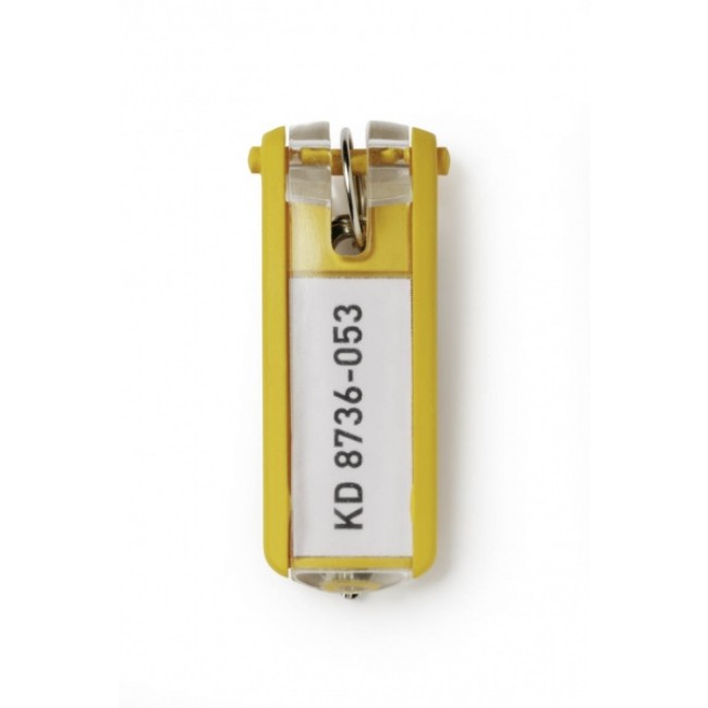 etichete pentru chei 6 bucati/pachet galben durable