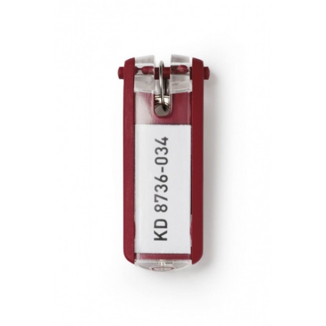 etichete pentru chei 6 bucati/pachet rosu durable