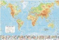harta plastifiata lumea fizica 70 x 50cm amco press title=harta plastifiata lumea fizica 70 x 50cm amco press