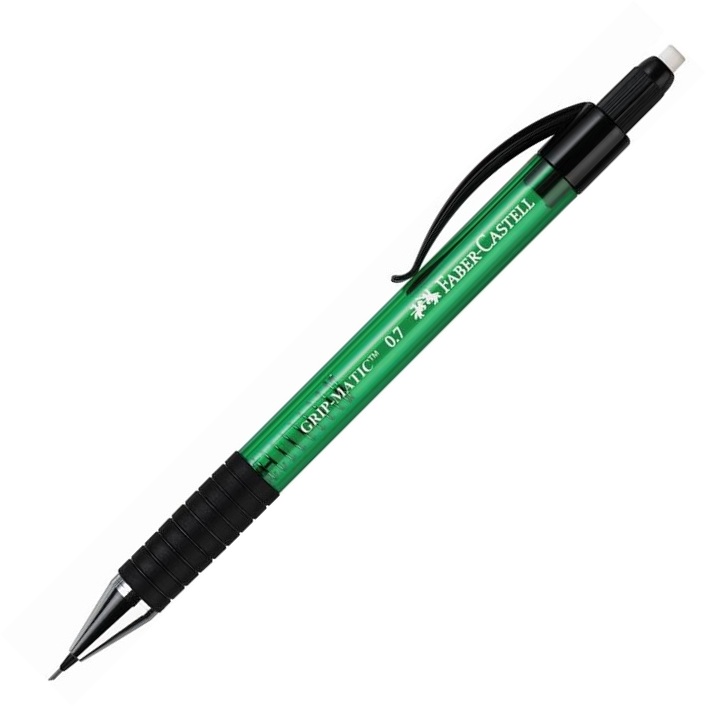 Creion mecanic, 0.7mm, verde, FABER CASTELL Grip-Matic