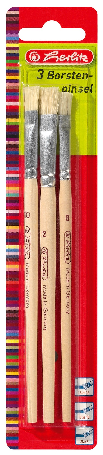 Pensula dreapta, nr. 8-10-12, 3 buc/set, HERLITZ