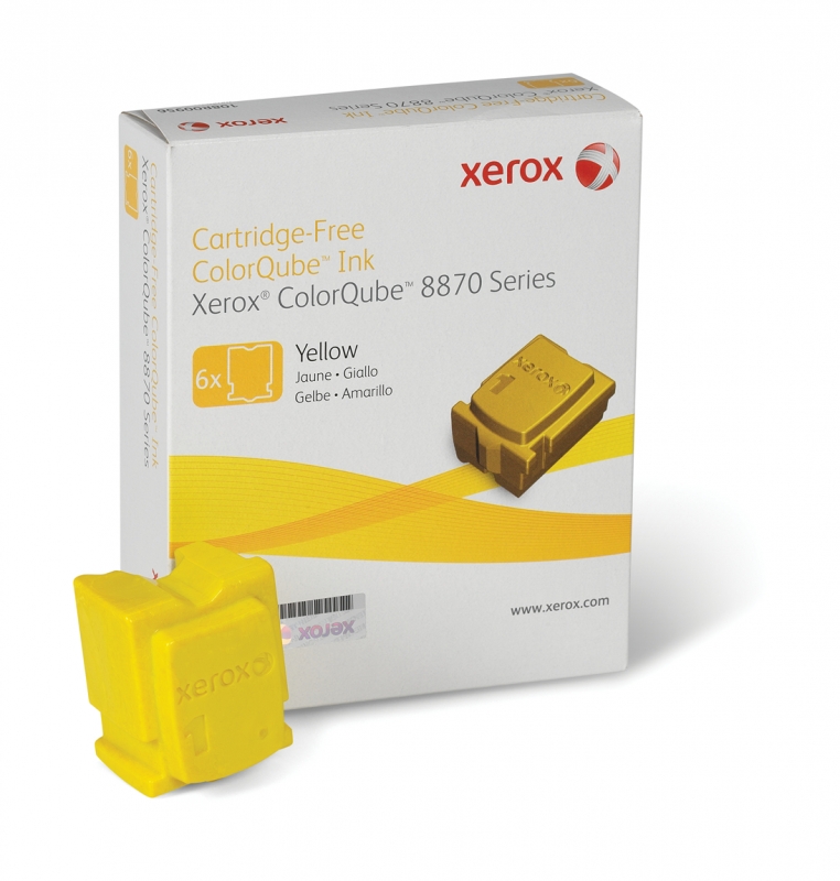 Cartus, yellow, 6 sticks, XEROX 108R00960