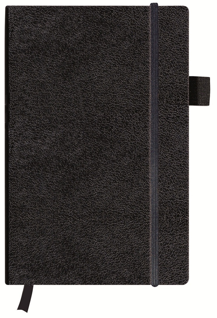 Bloc notes A5 dictando coperta din piele sintetica cu elastic 96 file negru HERLITZ My Book Classic