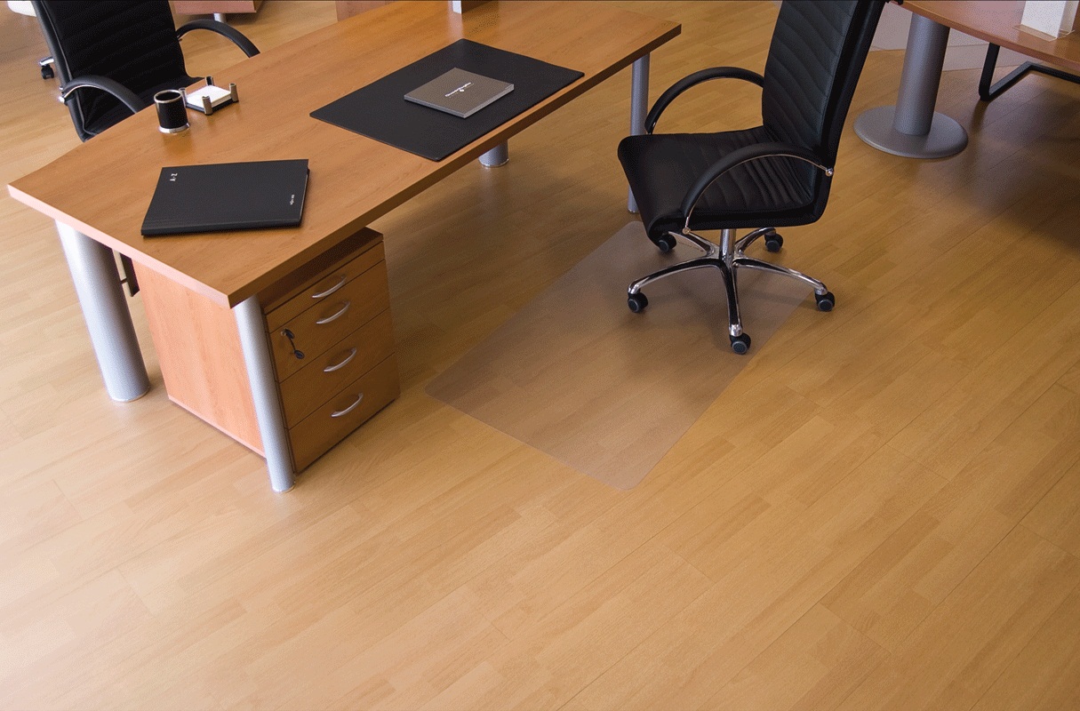 Protectie podea pentru suprafete dure, forma O, 110 x 120cm, RS OFFICE EcoGrip