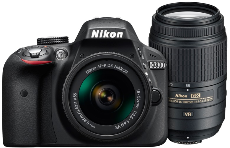 NIKON D3300 Dual Zoom Kit (A-FP 18-55 VR + 55-300 VR)