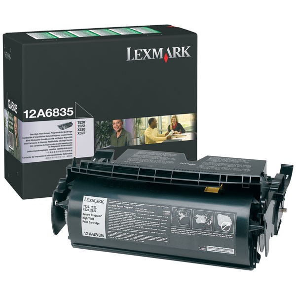 Toner, black, LEXMARK 12A6835