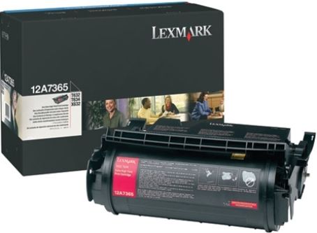 Toner, black, LEXMARK 12A7365