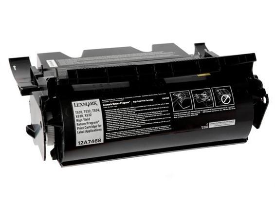 Toner, black, LEXMARK 12A7468