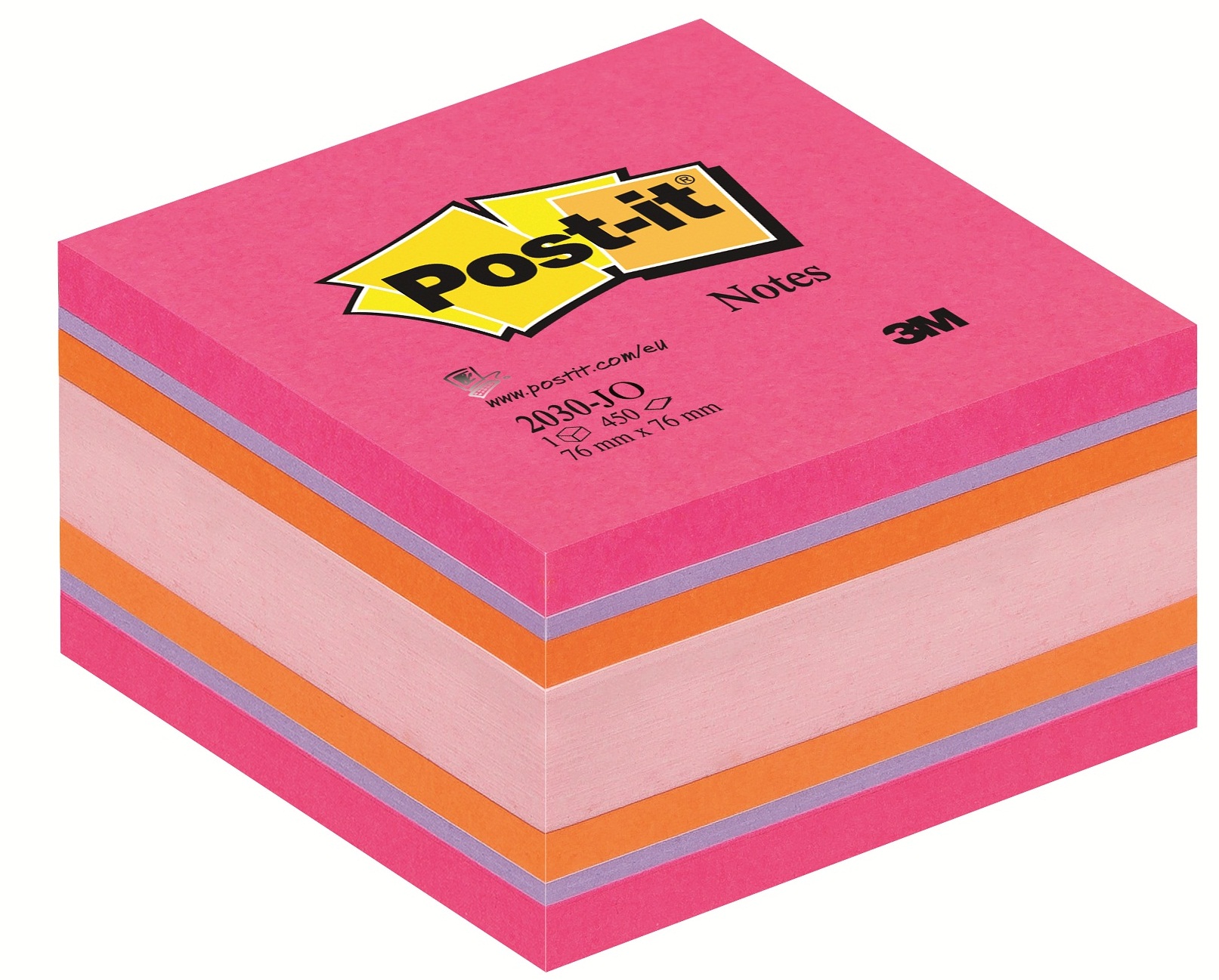 Notes autoadeziv cub, 76 x 76mm, 450 file/set, POST-IT 2030-JO