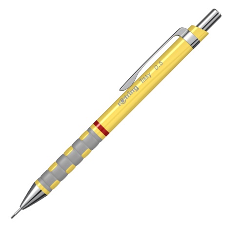 Creion mecanic 0.5mm, galben, ROTRING Tikky