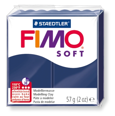 Plastilina pt. modelaj, 56gr, albastru inchis (windsor blue), STAEDTLER Fimo Soft