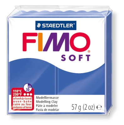 Plastilina pt. modelaj, 56gr, albastru (brilliant blue), STAEDTLER Fimo Soft