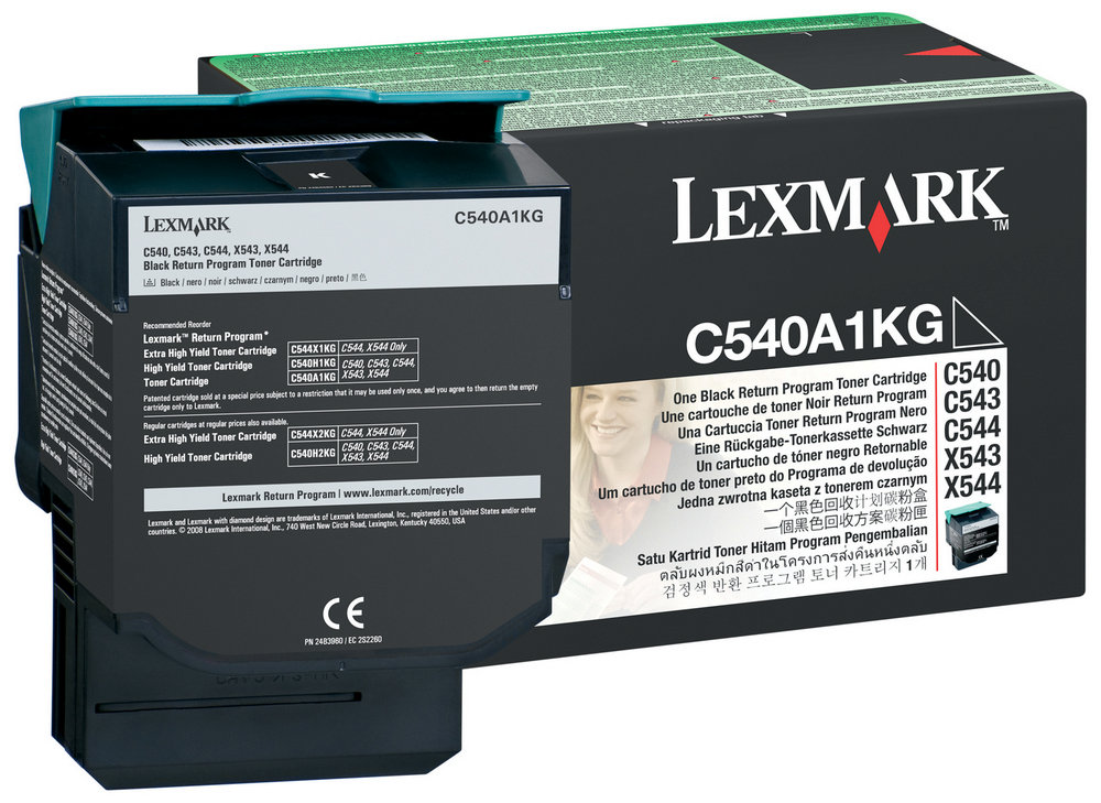 Toner, black, LEXMARK C540A1KG