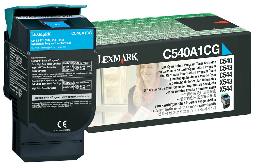 Toner, cyan, LEXMARK C540A1CG