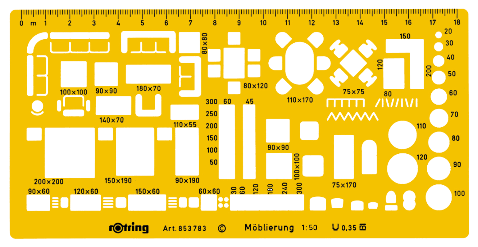 Sablon mobilier, 1:50, ROTRING