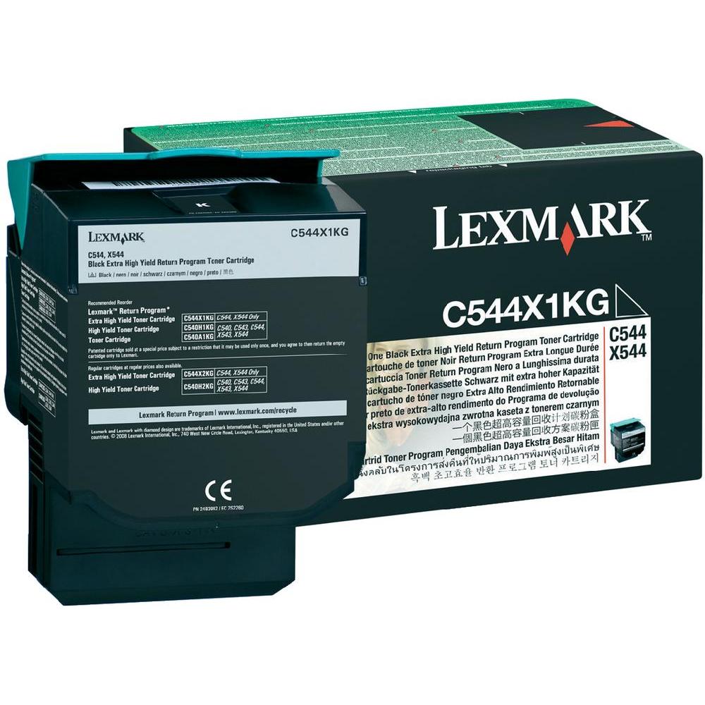 Toner, black, LEXMARK C544X1KG