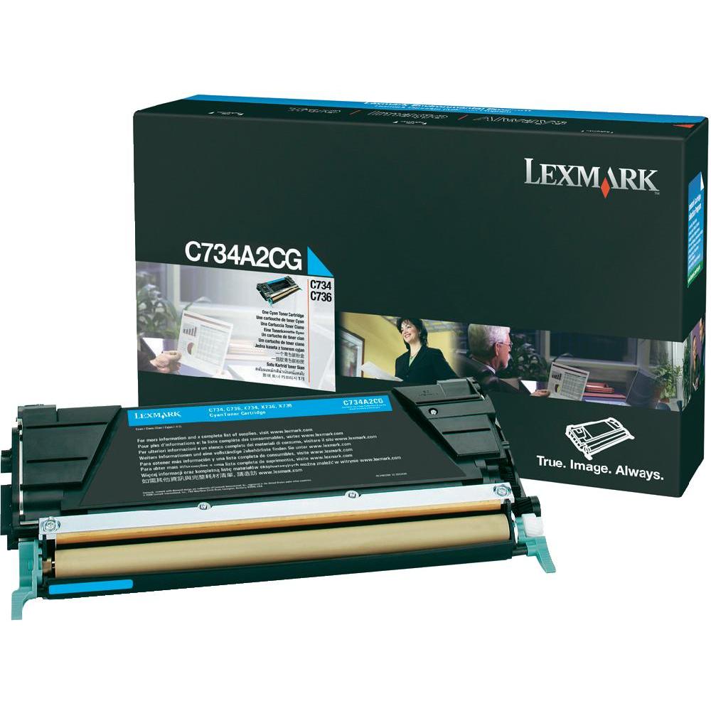 Toner, cyan, LEXMARK C734A2CG