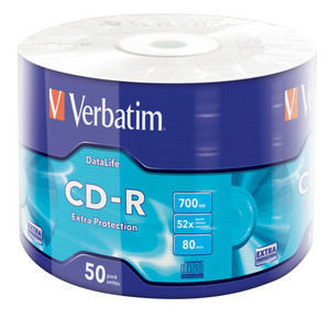 CD-R, 700MB, 52X, 50 buc/shrink, VERBATIM Extra Protection
