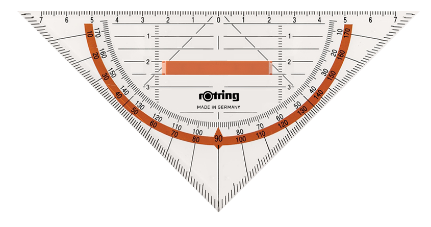 Echer 16cm cu maner ROTRING