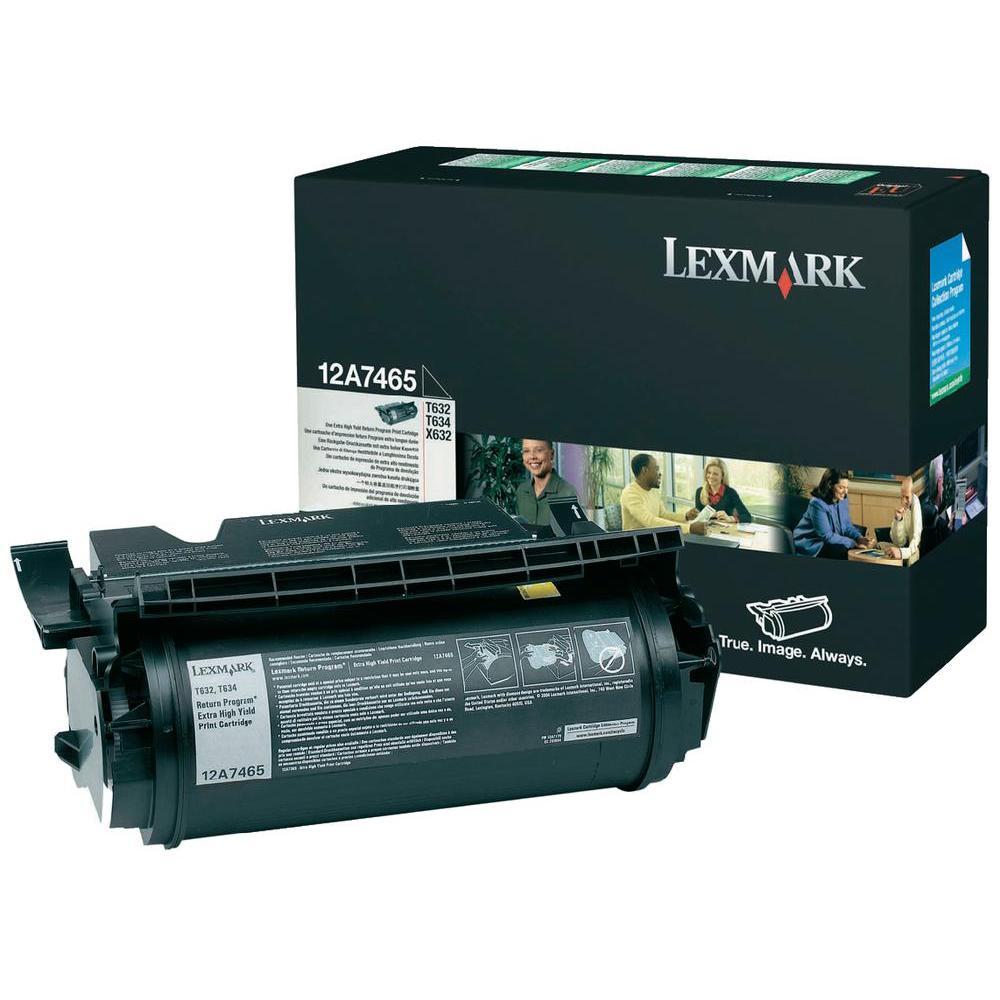 Toner, black, LEXMARK 12A7465