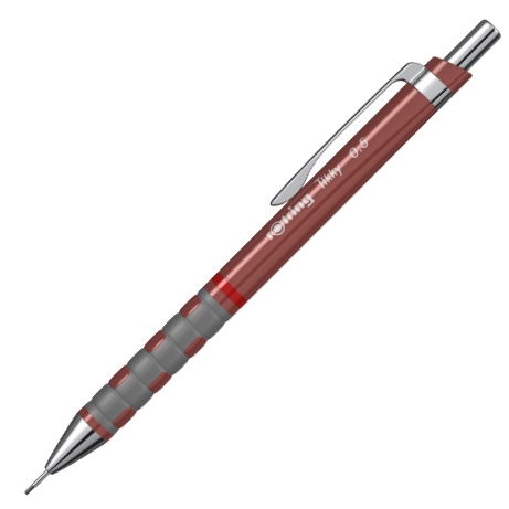 Creion mecanic 0.5mm, rosu inchis, ROTRING Tikky