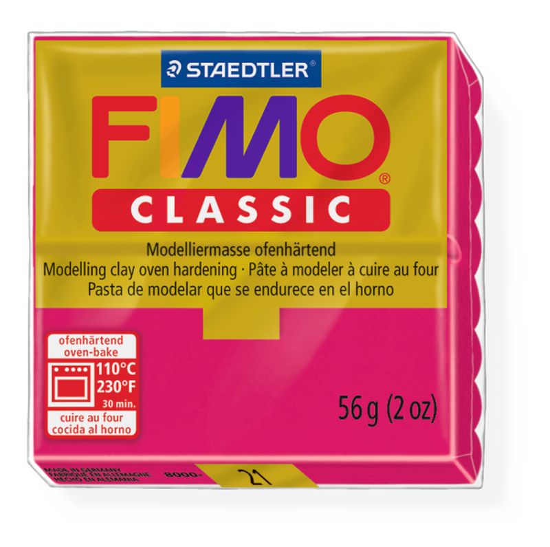 Plastilina pt. modelaj, 56gr, rosu (magenta), STAEDTLER Fimo Classic