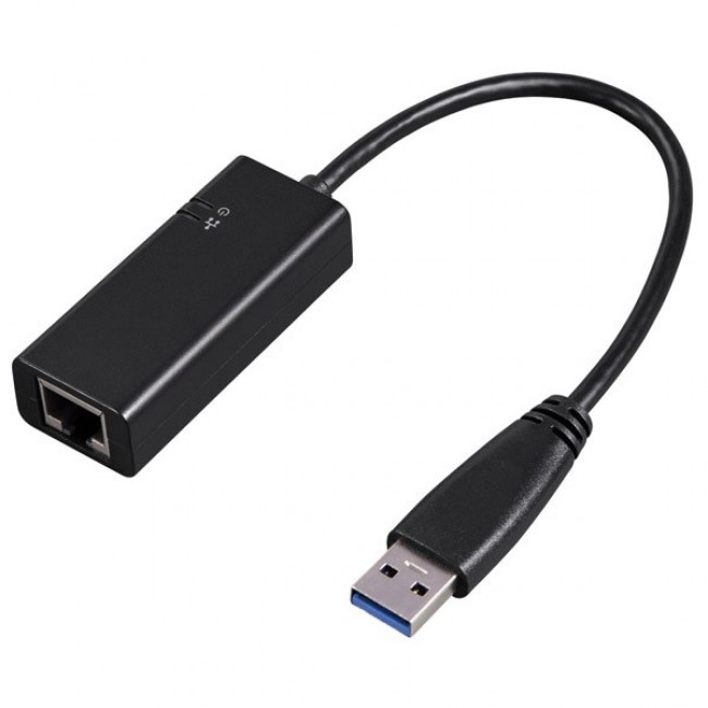 Adaptor Ethernet - USB 3.0 HAMA 53173, Gigabit, negru