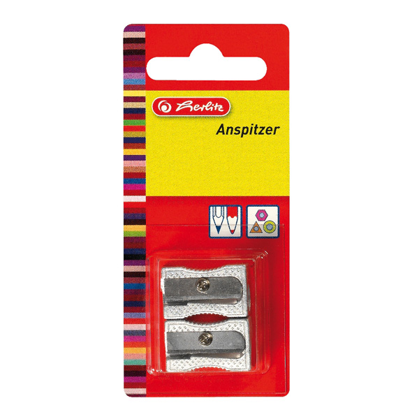 Ascutitoare metalica simpla, 2buc/set, HERLITZ