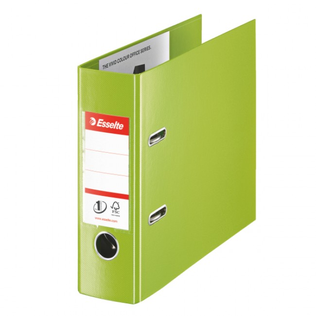 Biblioraft dublu plastifiat, pentru banca, 7.5cm, verde, ESSELTE No. 1 Power VIVIDA