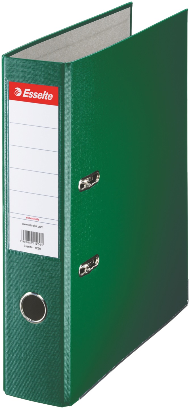 Biblioraft plastifiat, 7.5cm, verde, ESSELTE Economy