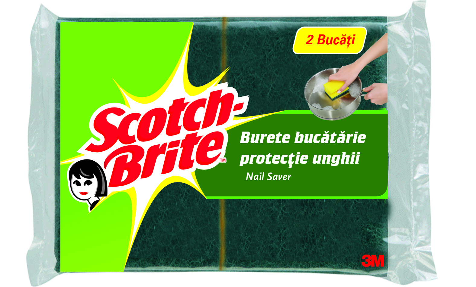 Burete, protectie unghii, 2 buc/set, SCOTCH-BRITE