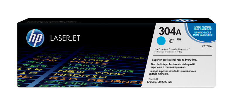 Toner, cyan, Nr. 304A, HP CC531A