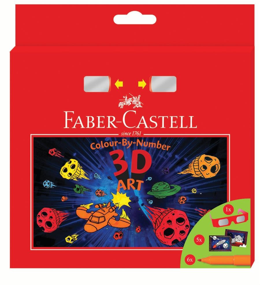 Carioci 3D Art Connector, 6 culori/set, FABER CASTELL