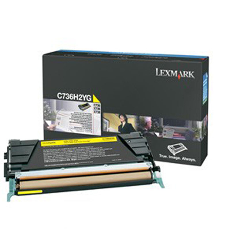 Toner, yellow, LEXMARK C736H2YG