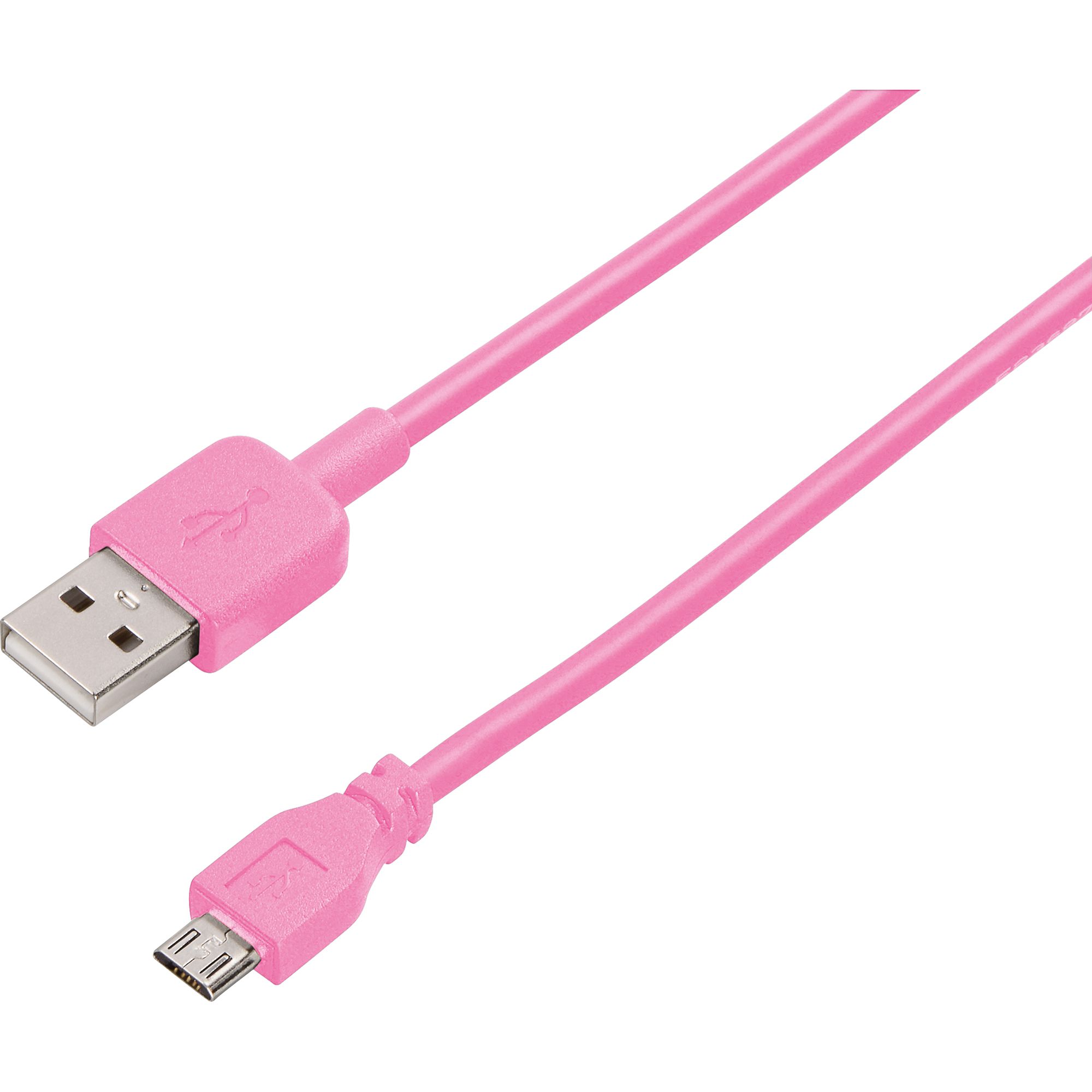 Cablu de date, micro USB, 0.9m, roz, HAMA