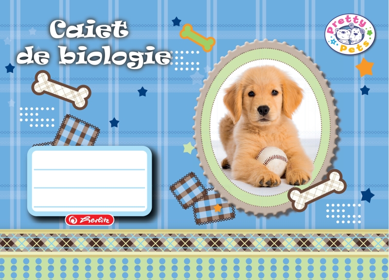 Caiet biologie, 17 x 23cm, 24 file, HERLITZ Pretty Pets