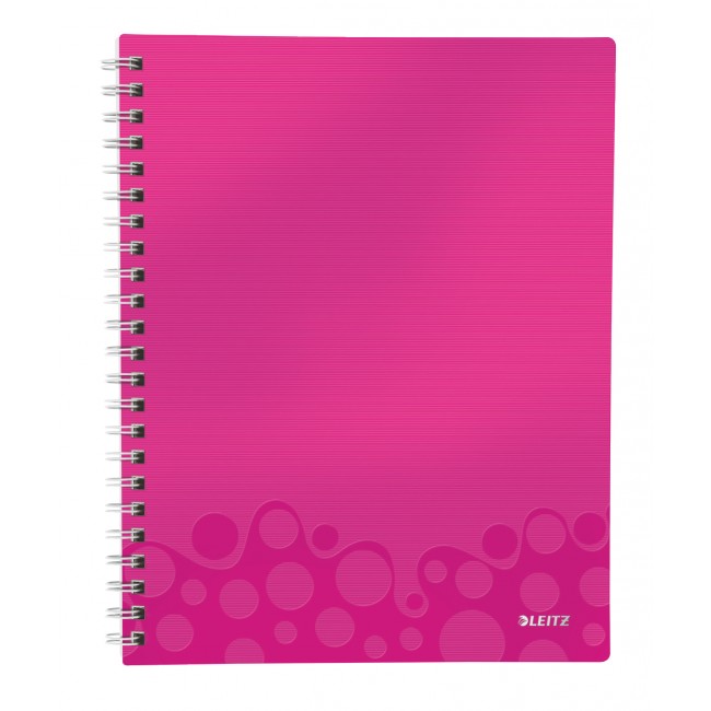 Caiet de birou, A4, dictando, roz metalizat, LEITZ WOW Get Organized
