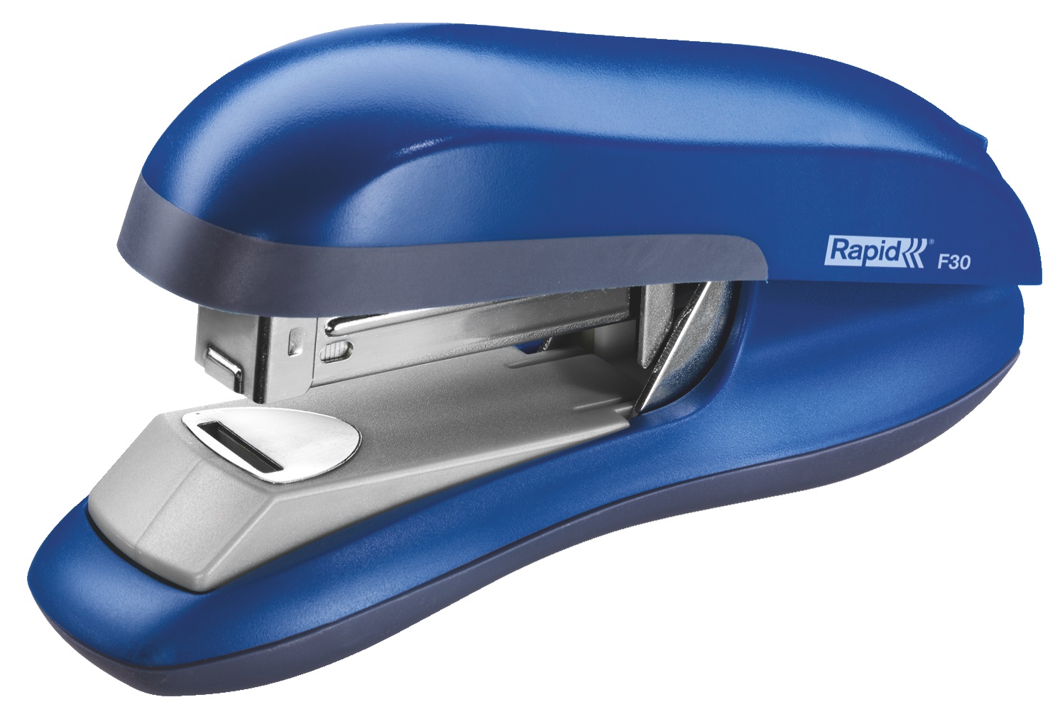 Capsator plastic de birou, pentru maxim maxim 30 coli, capse 24/6, albastru, RAPID F30