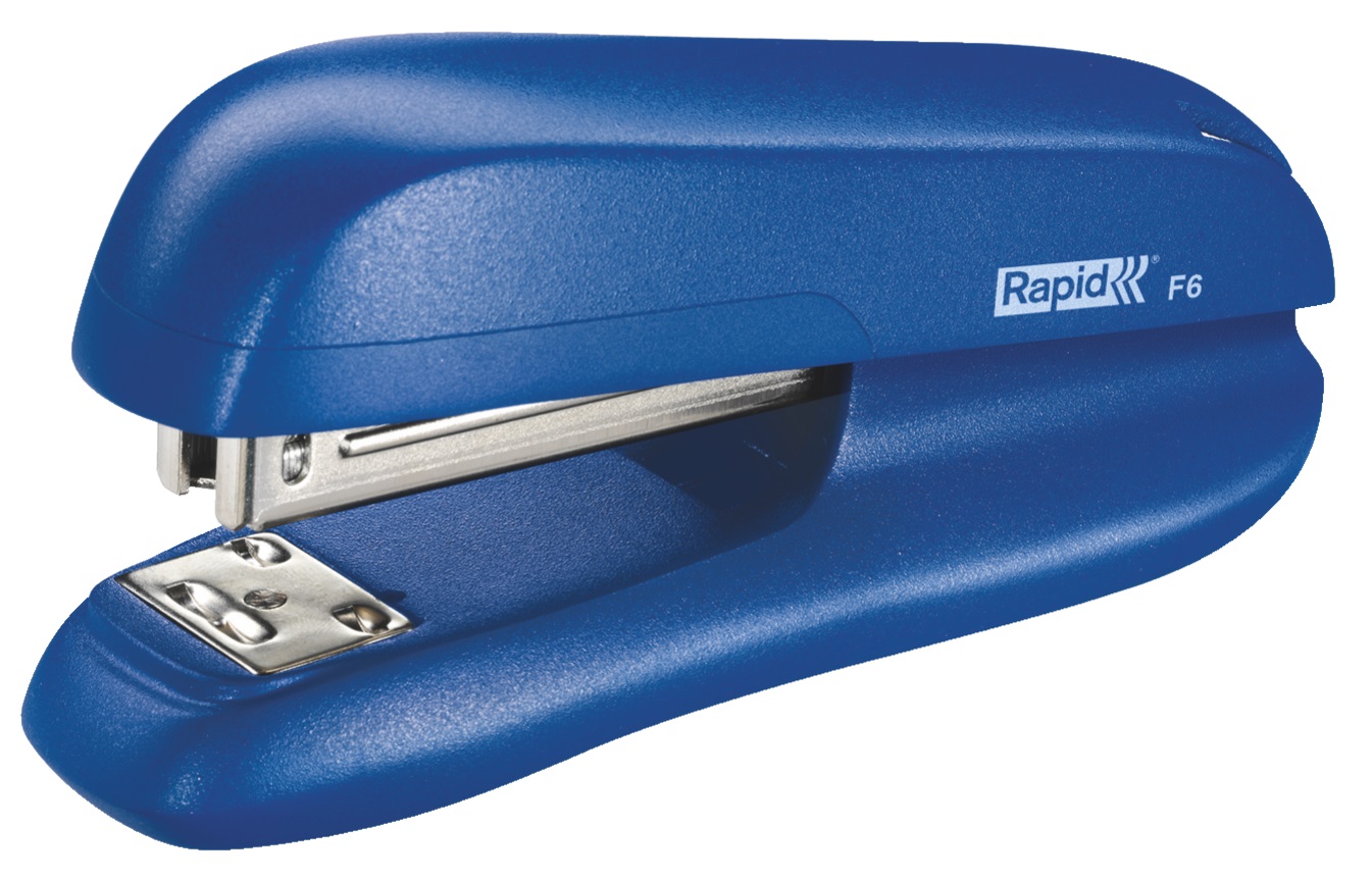 Capsator plastic pentru maxim 20 coli, capse 24/6, albastru, RAPID F6