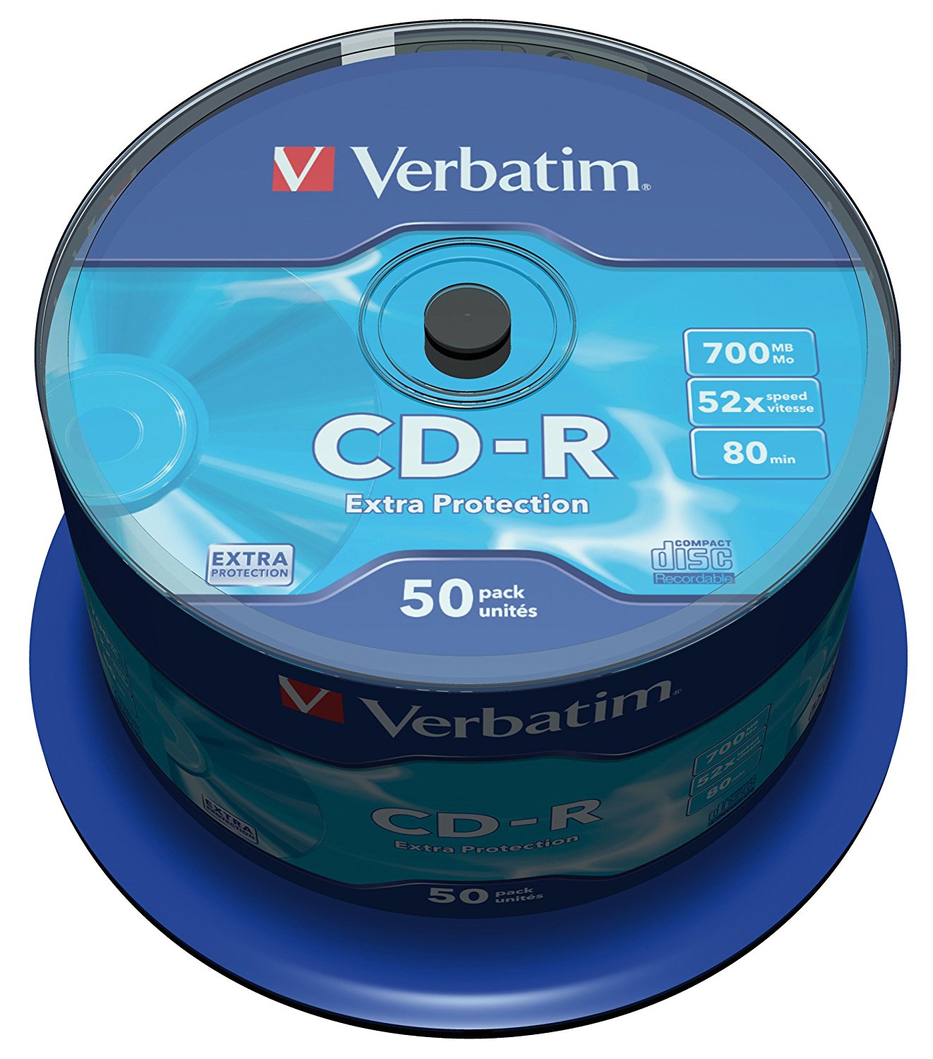 CD-R, 700MB, 52X, 50 buc/spindle, VERBATIM Extra Protection