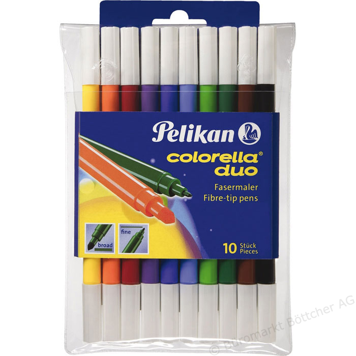 Carioci, cu 2 capete, 10 culori/set, PELIKAN Colorella Duo C407