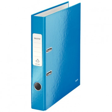 Biblioraft carton laminat, 5.0cm, albastru metalizat, LEITZ 180° Wow