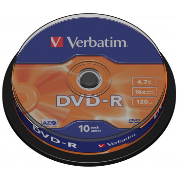 DVD-R, 4.7GB, 16X, 10 buc/spindle, VERBATIM Matt Silver