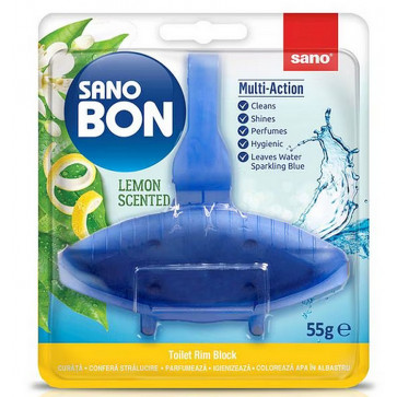 Odorizant de WC (5 in 1, 55g, pana la 800 de utilizari), parfum de lamaie, SANO BON-1