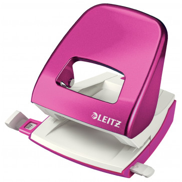 Perforator metalic de birou, pentru maxim 30 coli, roz metalizat, LEITZ 5008 NeXXt Series